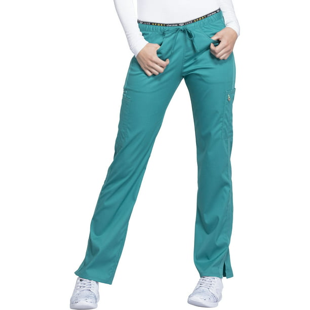 Cherokee Luxe Scrubs Sport Women's TALL Low Rise Straight Leg Pull-On Pant